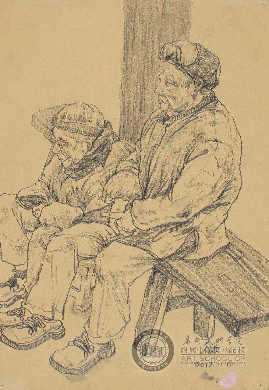 必看广美附中2020届毕业优秀速写作品欣赏