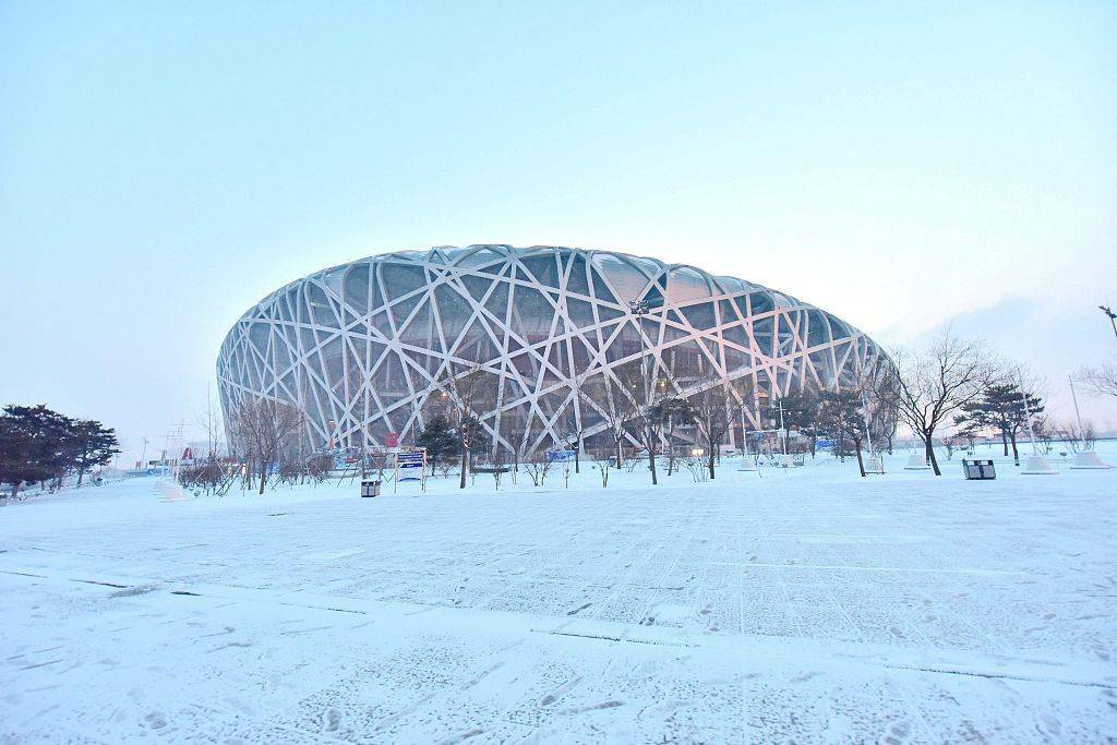 北京鸟巢图片冬天图片