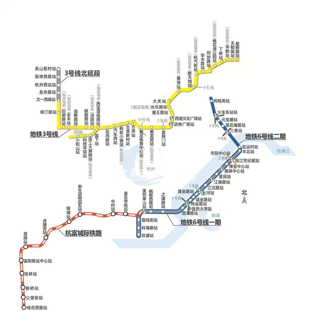 杭州6号线地铁线路图图片