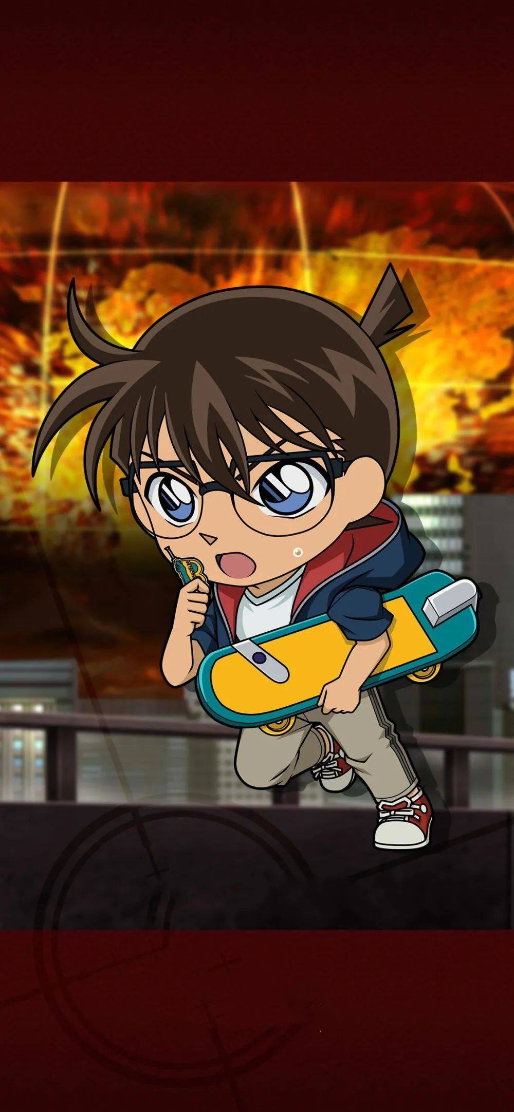 手机壁纸柯南全面屏