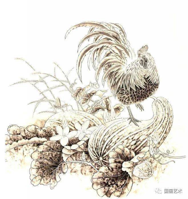 图文教程鸡的工笔画法