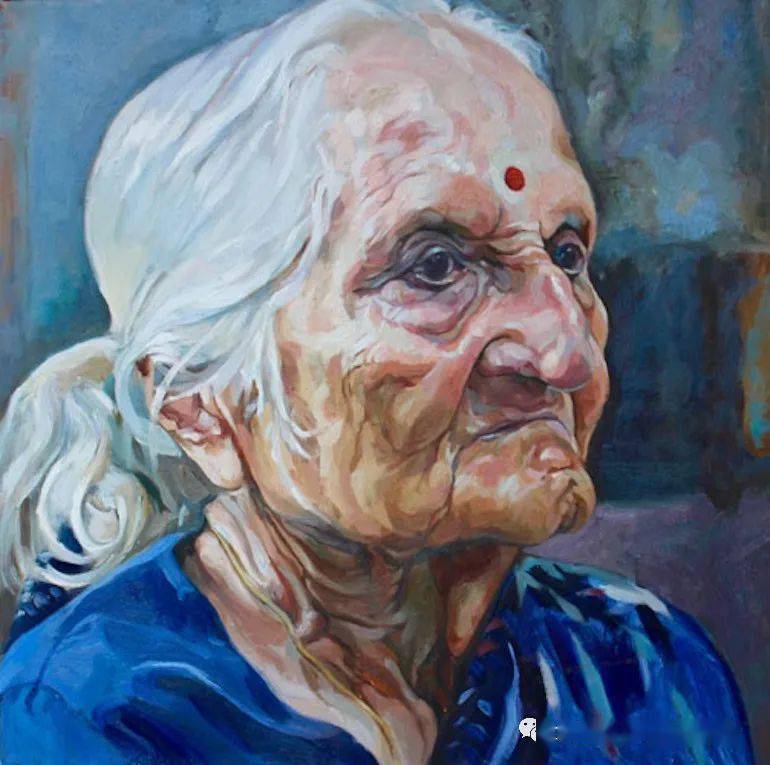 大众艺术网最近系列90至100岁老人的肖像美国现代肖像女画家珍妮