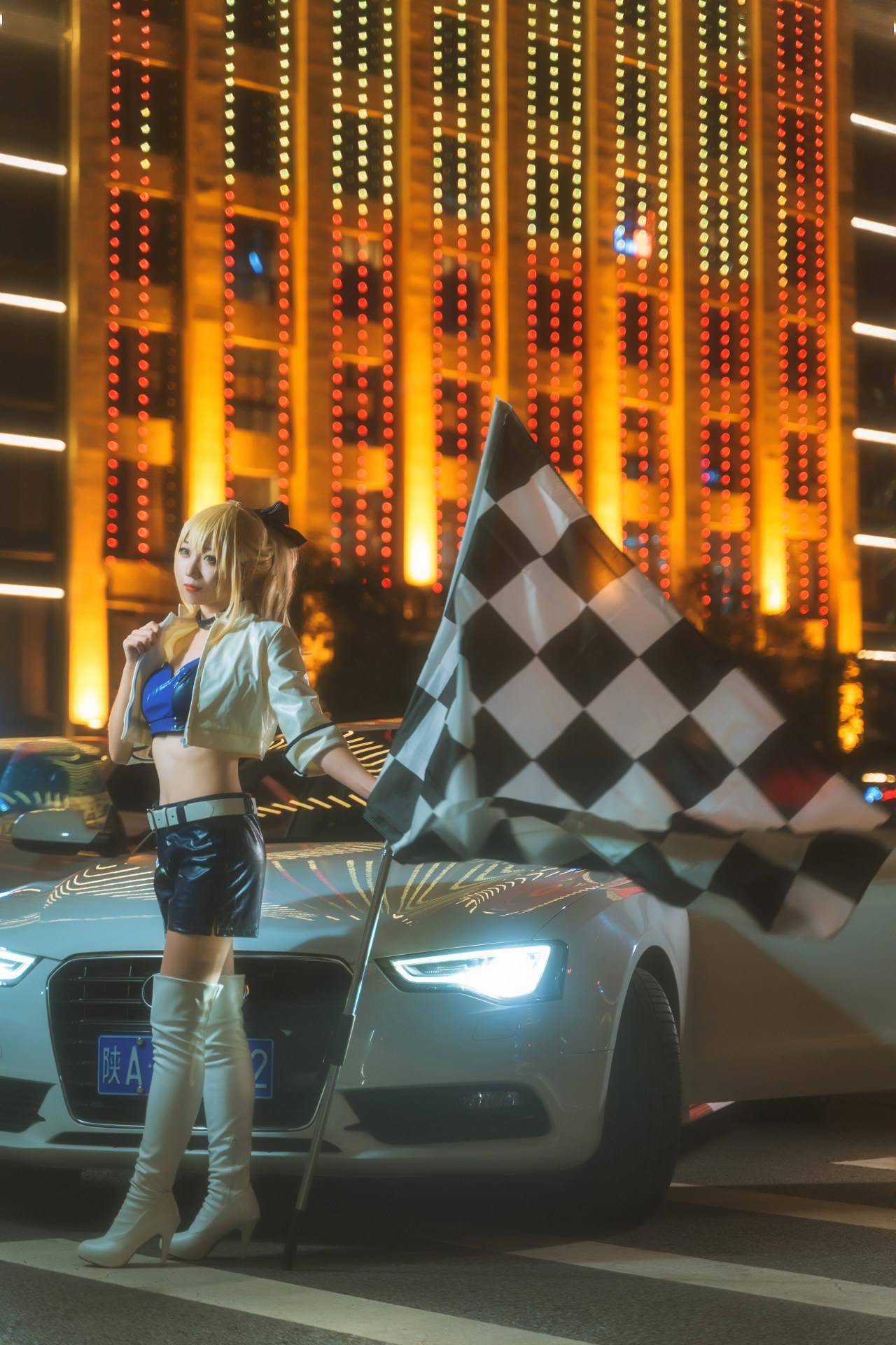 fate saber 赛车娘cosplay