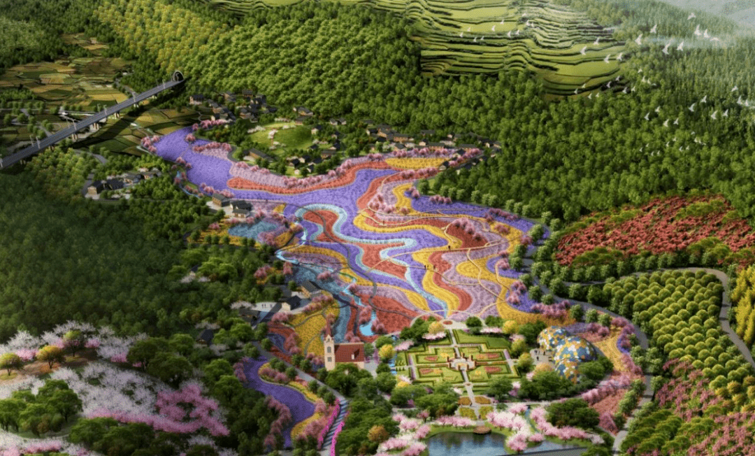 南充西溪花谷建设即将启动500亩核心景观玫瑰园春节亮相