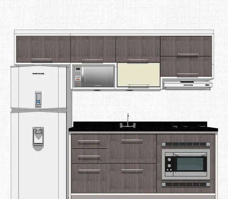 橱柜标准cad橱柜标准化三合一版 (设计师用)橱柜标准化柜体结构图