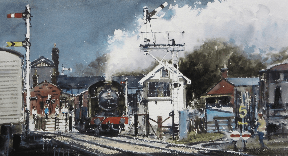 英国水彩画家—— gerald green作品欣赏(火车系列)