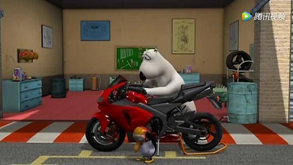 倒霉熊骑摩托车图片