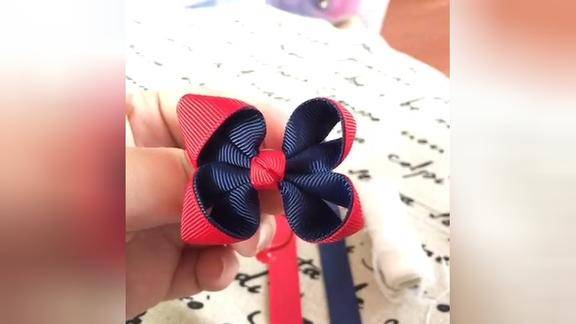 手工艺品超级简单的蝴蝶结头绳制作教程