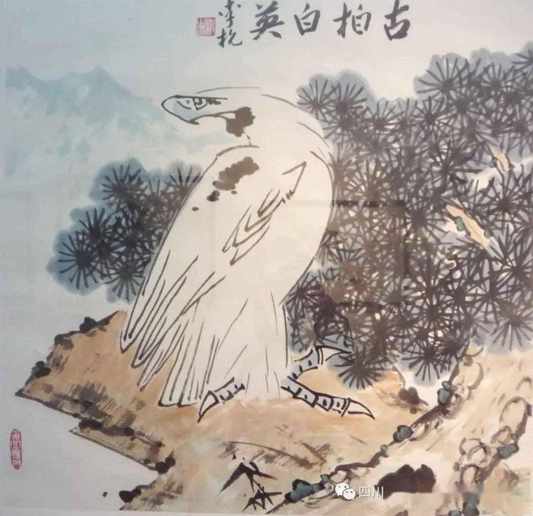 笔墨苍劲形神兼备著名花鸟画家李杭先生作品欣赏