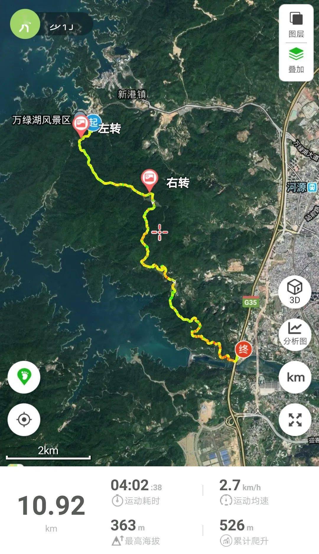 万绿湖开车绕湖路线图片