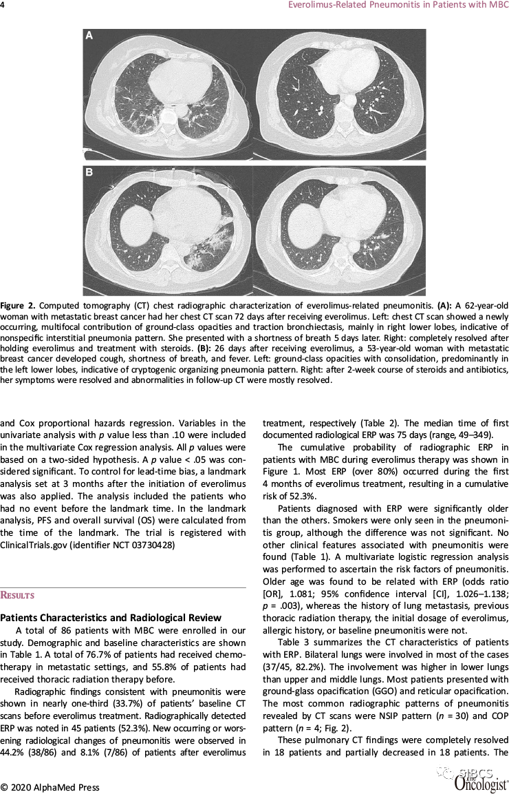 breast cancer; mtor inhibitor; everolimus; pneumonitis; drug