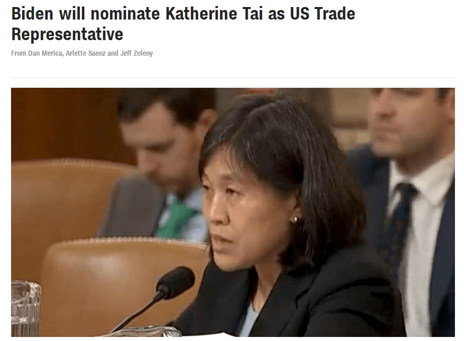 首次美50个州确认大选结果之际拜登将提名美籍华裔凯瑟琳戴担任美国