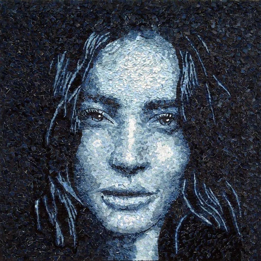 牛人用布料拼贴作画面料拼贴再造肌理