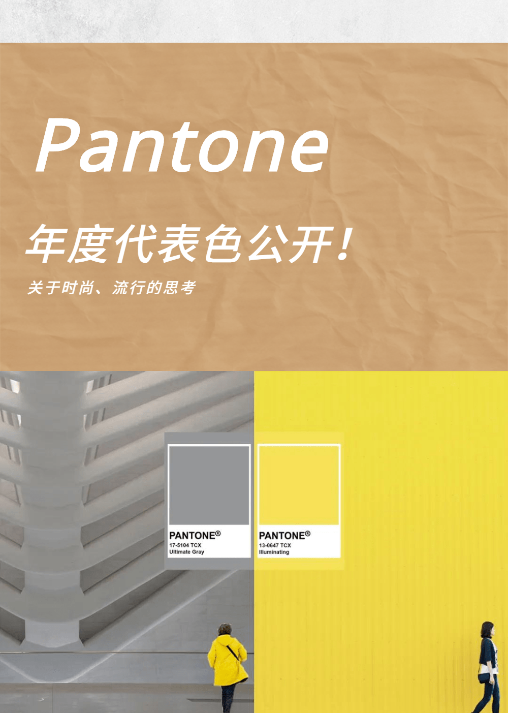 权威发布pantone潘通发布2021年度流行色极致灰明亮黄