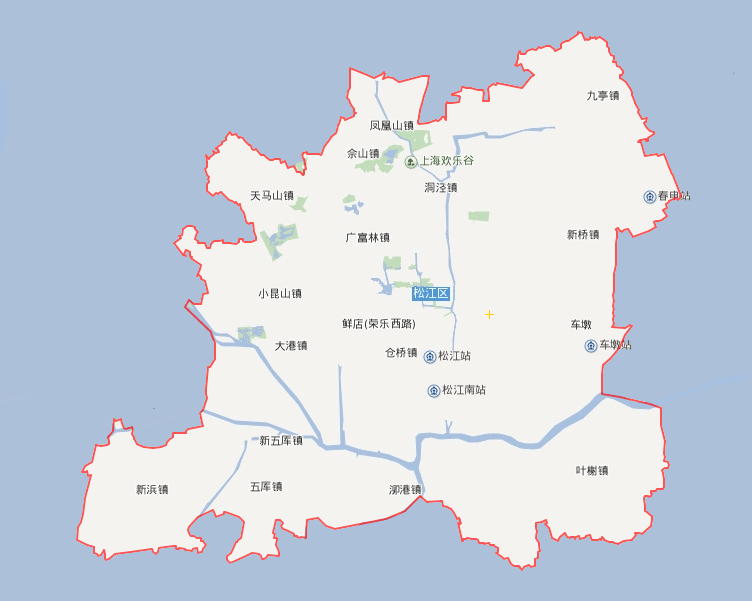 先来看看我们松江的地图!