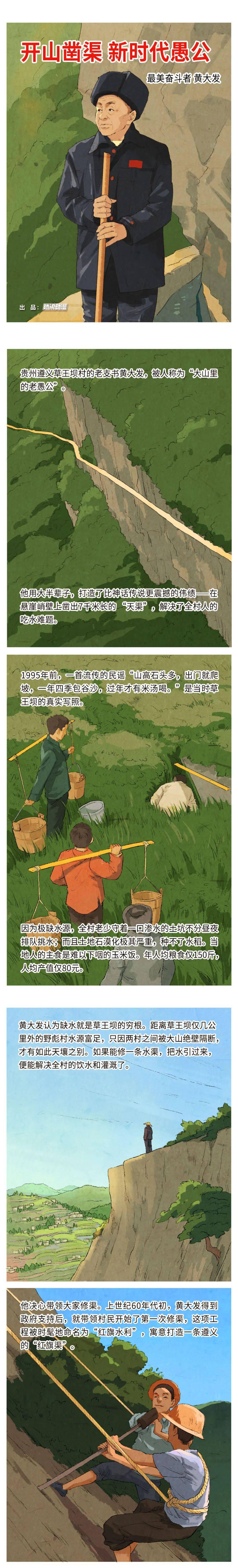 今天,让我们一起通过漫画,了解"最美奋斗者"黄大发的故事.