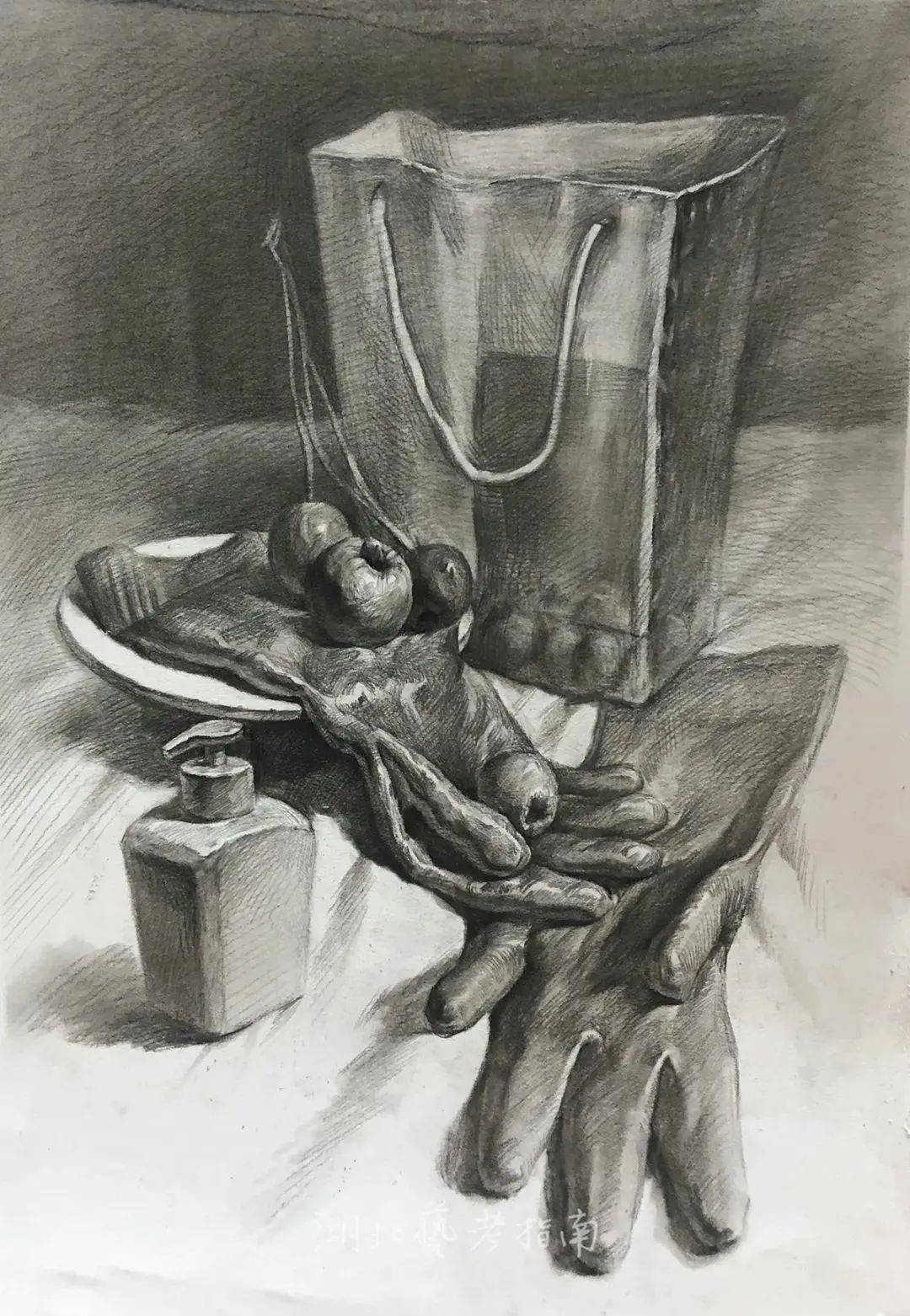 2021年湖北省美术统考考题及示范画素描