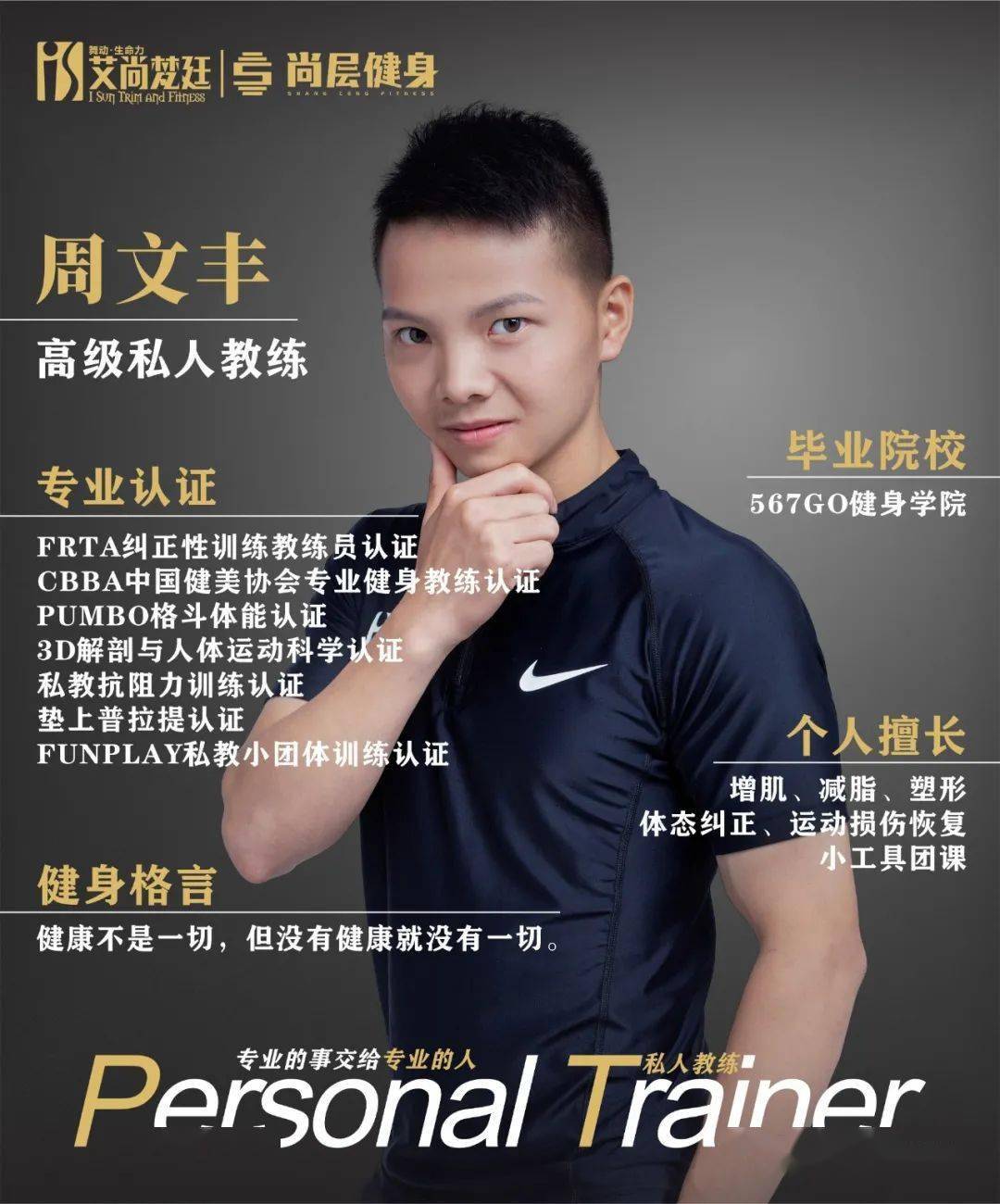 艾尚健身龙溪店教练形象展示