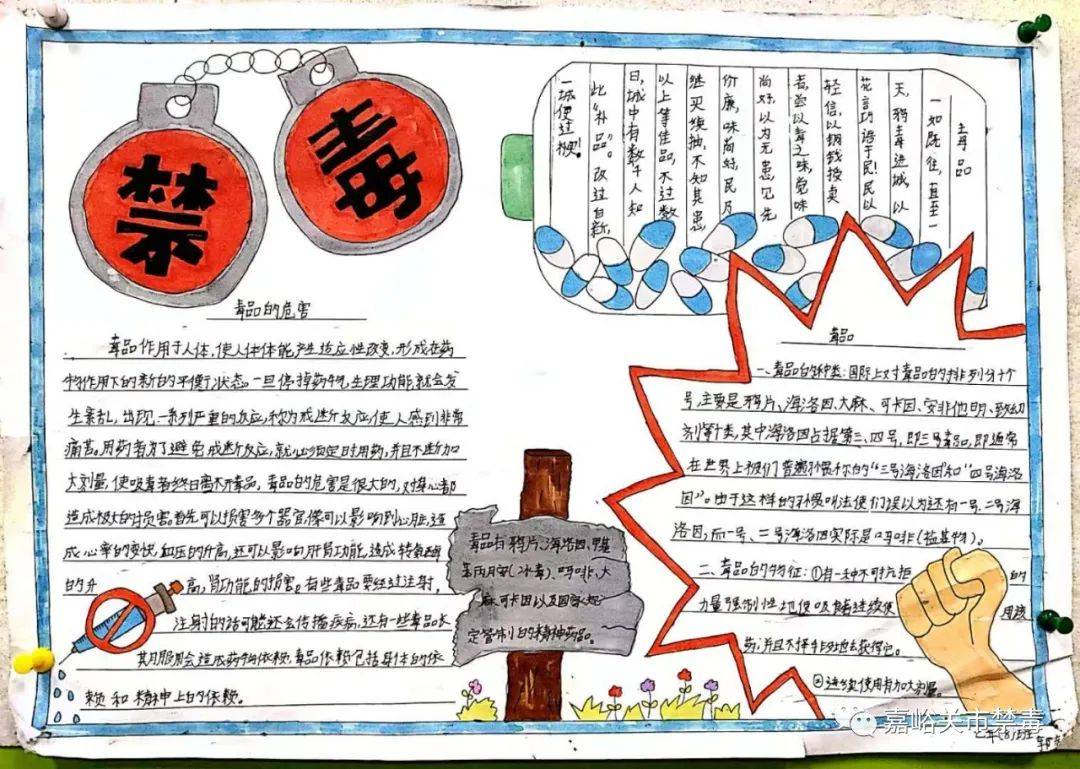 宣传教育在行动-2020年第一学期开展禁毒手抄报优秀作品展览活动_毒品