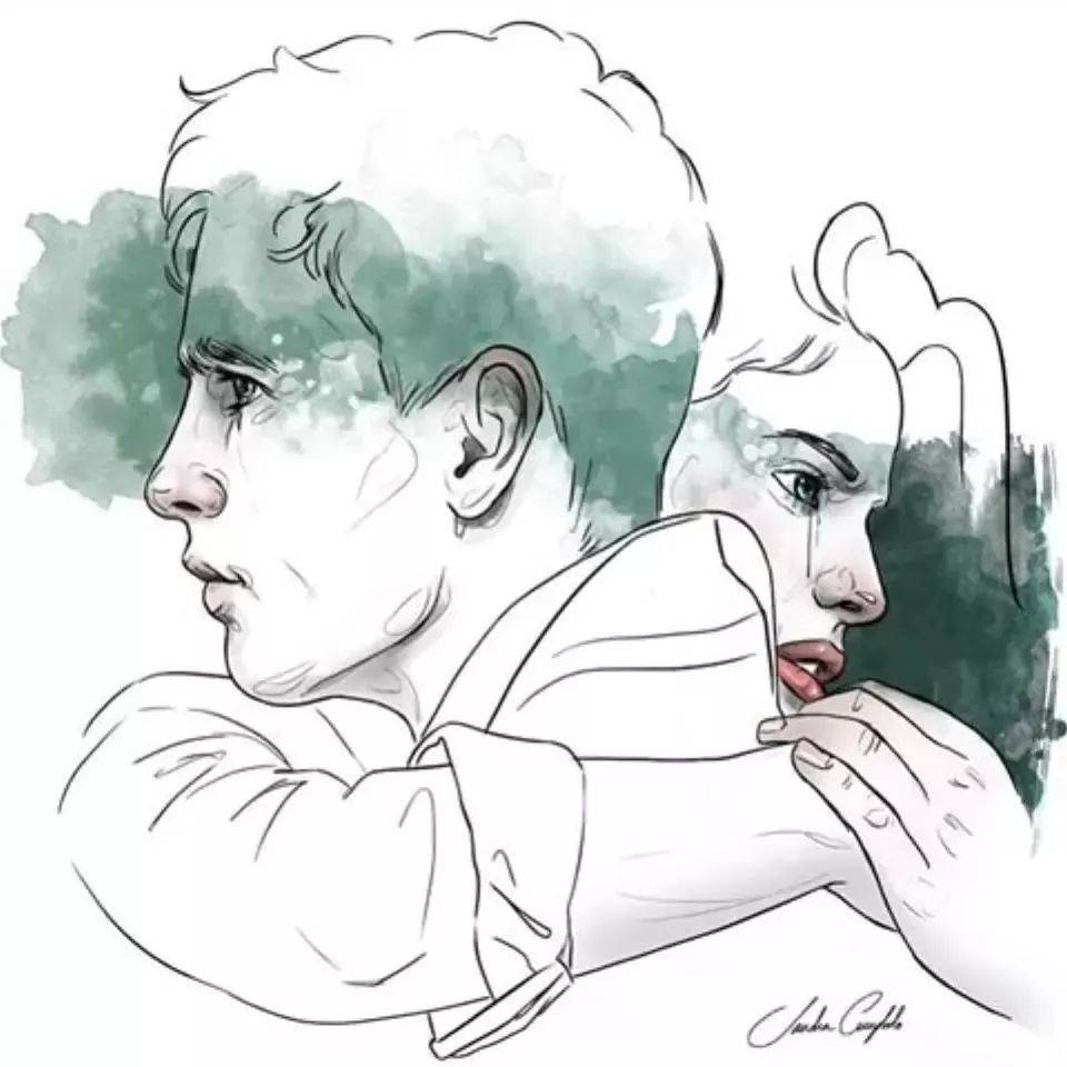 【插画欣赏】每一幅画都表现出了人物浓烈的感情