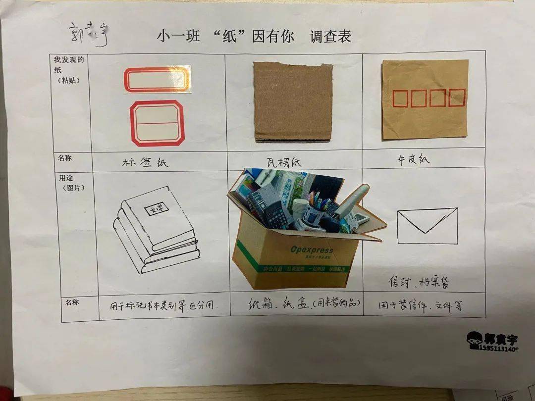 纸的吸水性调查表图片