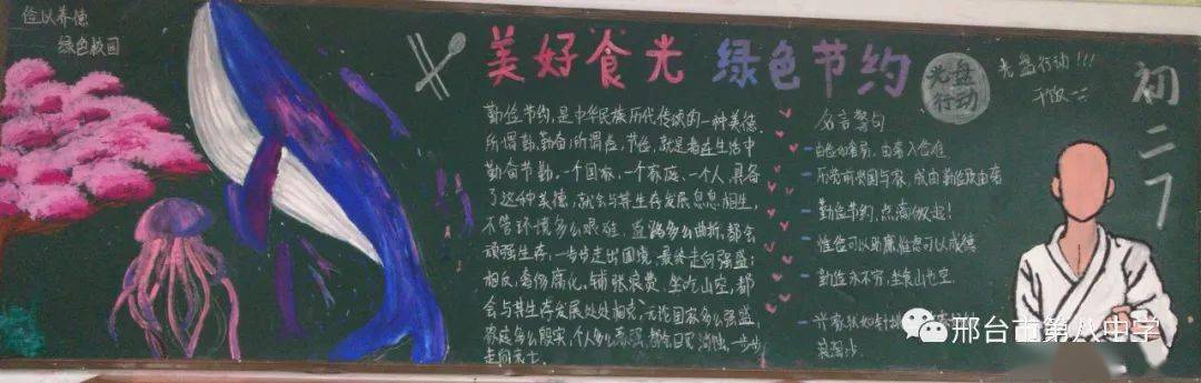 板报展播邢台市第八中学美好食光主题板报优秀作品展示