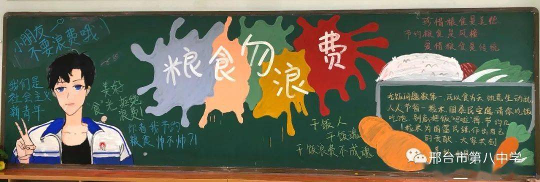 板报展播邢台市第八中学美好食光主题板报优秀作品展示