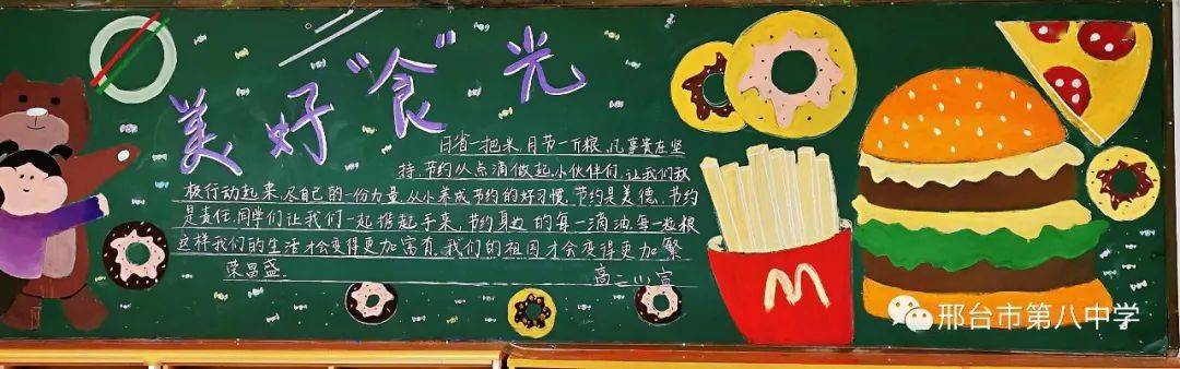 板报展播邢台市第八中学美好食光主题板报优秀作品展示