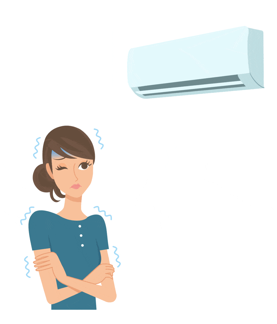 制热时送风距离不够热风从空调吹出后自然上升积聚在天花板位置难以