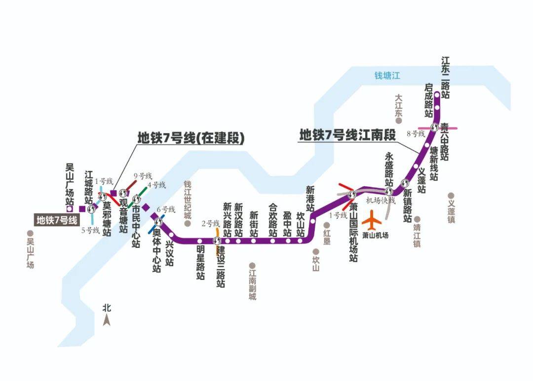 杭州地铁7号线规划图图片