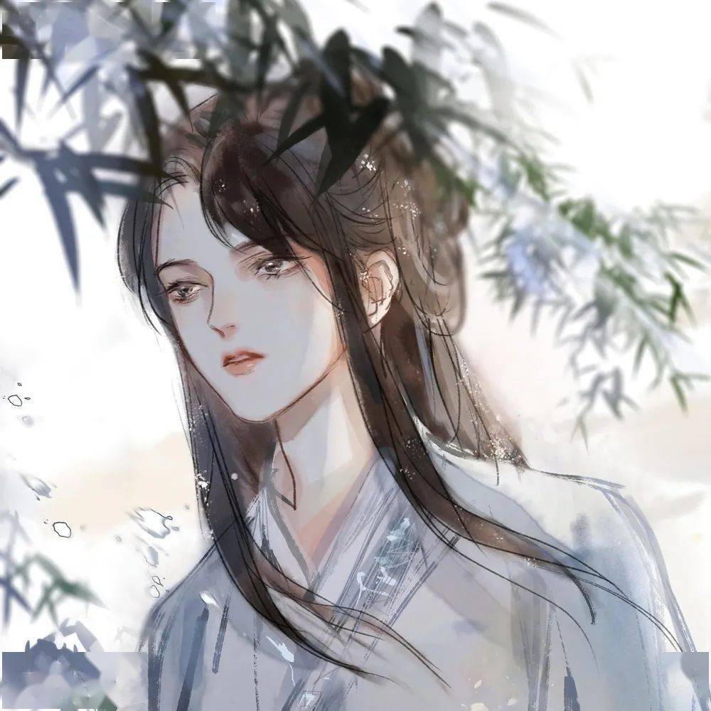 意境古风漫画女生头像相恨不如潮有信相思始觉海非深