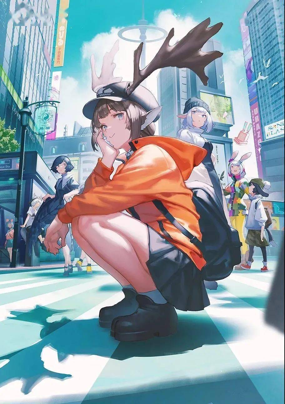 极具个人风格对于色彩把握能力相当强悍日本插画师67モグモ