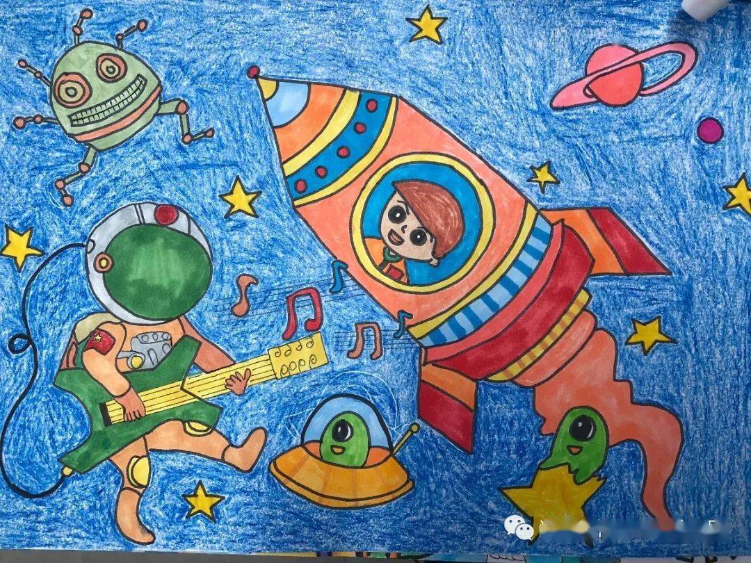 第一粒扣子拥抱新时代彩绘中国梦2020年竹岐中心幼儿园主题绘画比赛