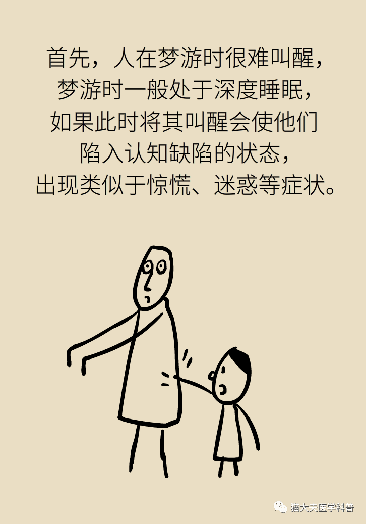 梦游的人叫醒会怎么样图片