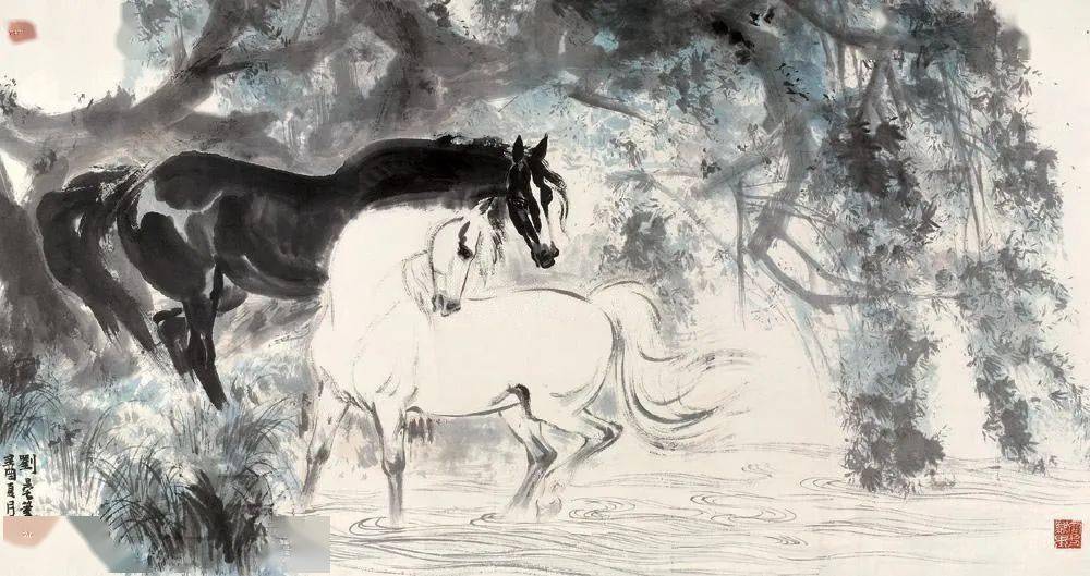 刘旦宅画马,神形兼备!