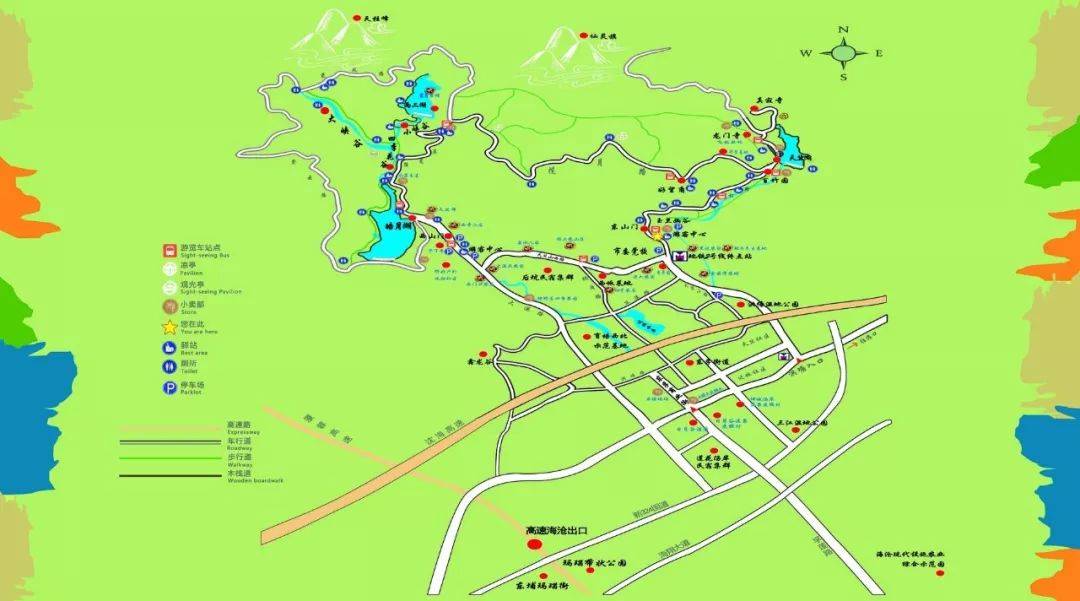 奉上天竺山景区导览图品最正宗,最地道的农家美食领略"厦门西"旖旎的