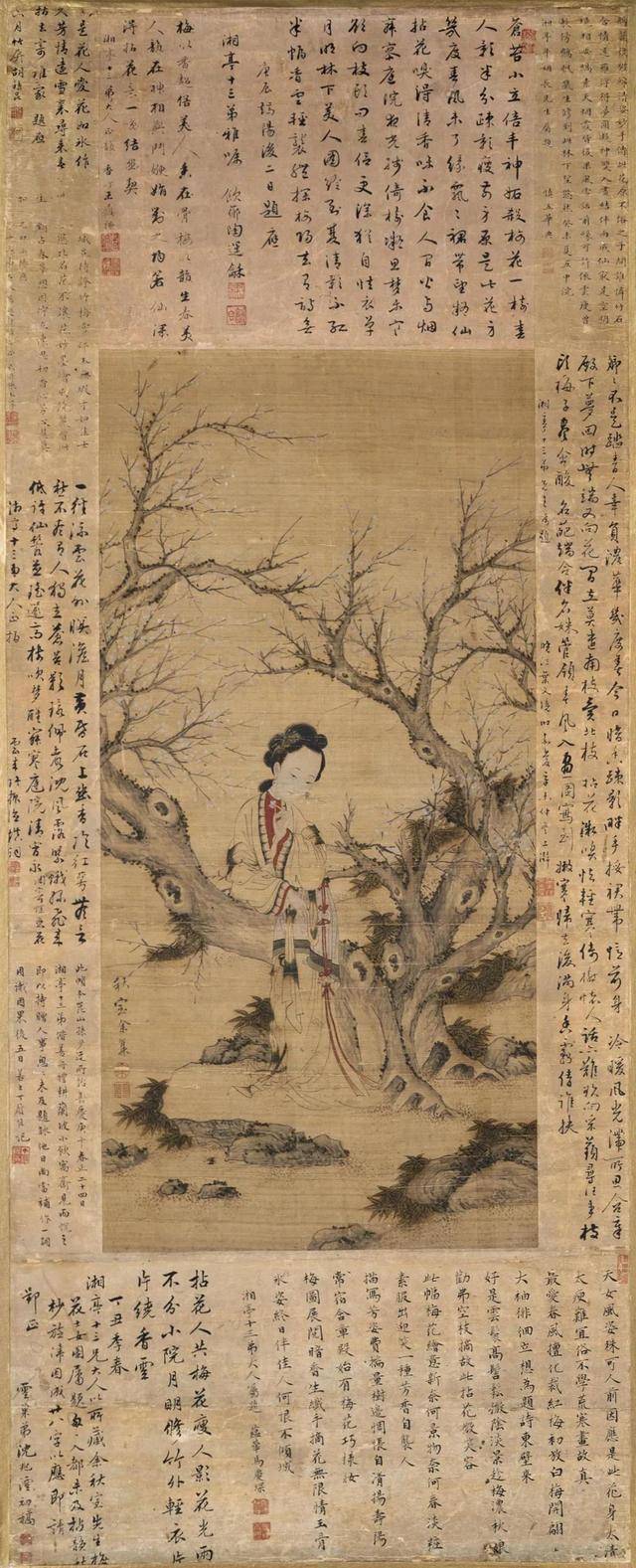 清代官员的美人图,妩媚_余集