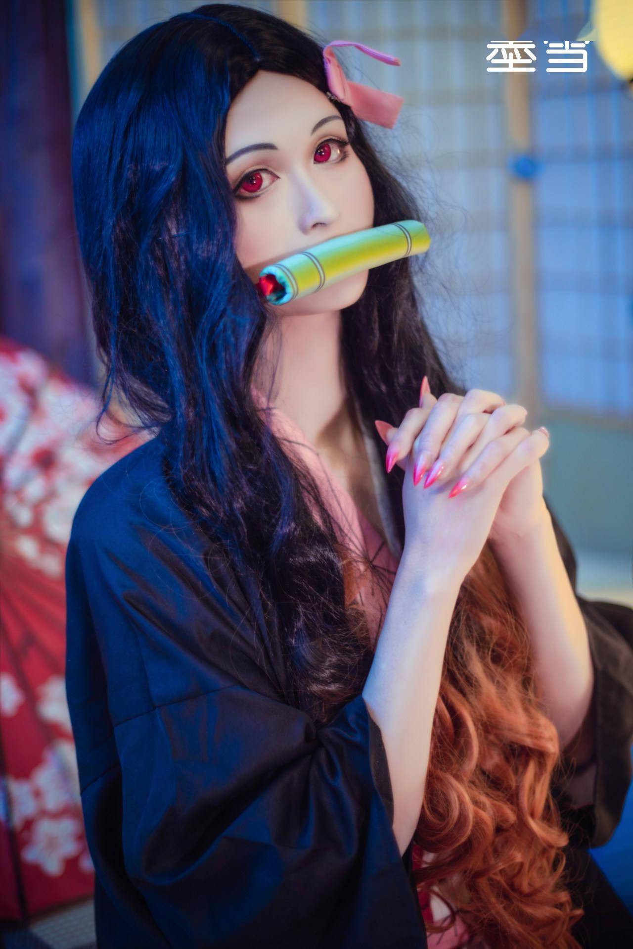 鬼灭之刃祢豆子cosplay