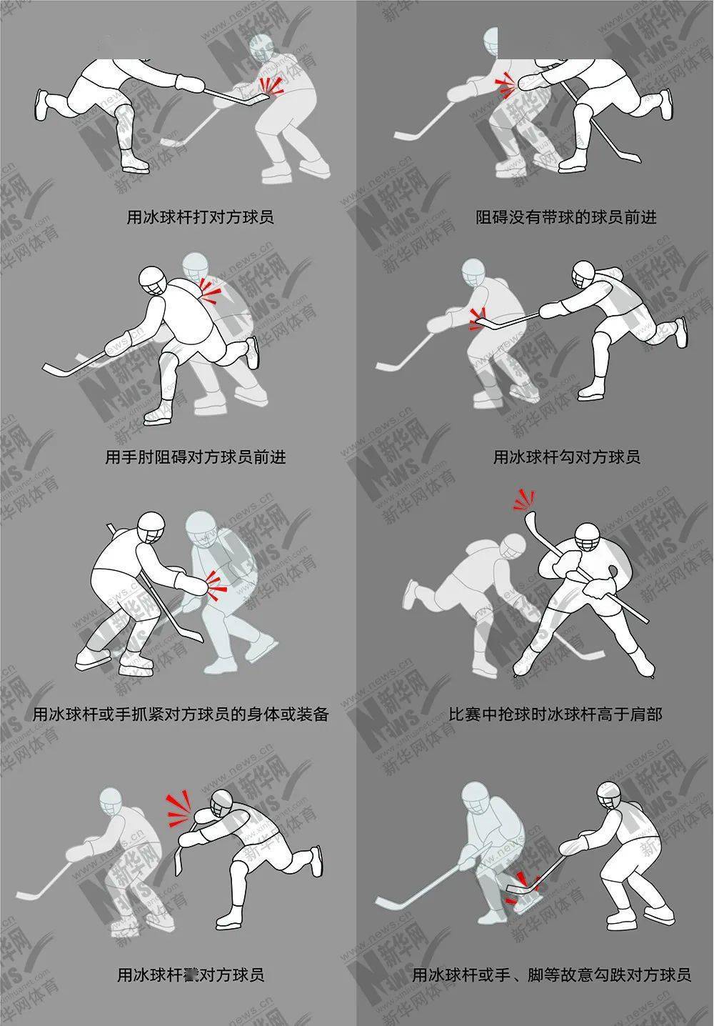 冰球打架规则图片