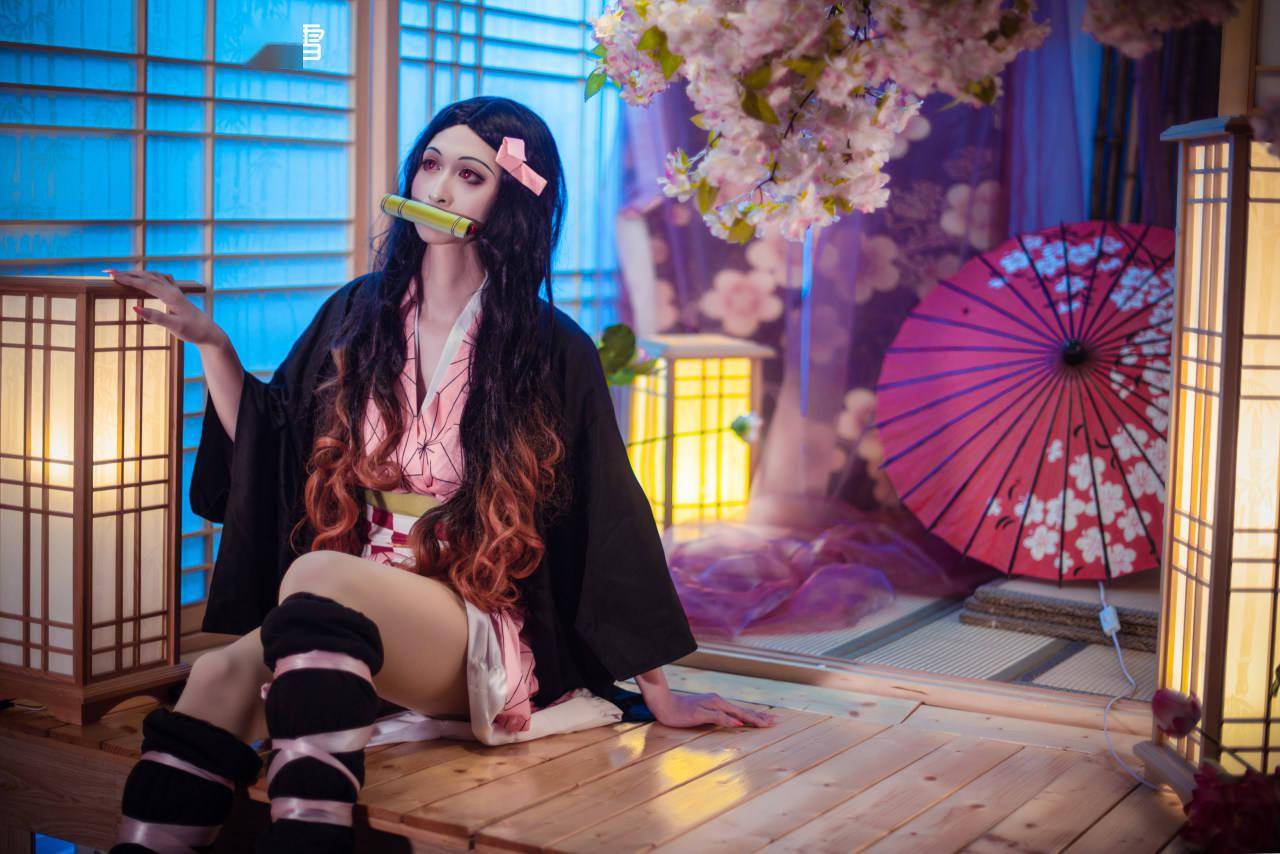 鬼灭之刃祢豆子cosplay_墨雪