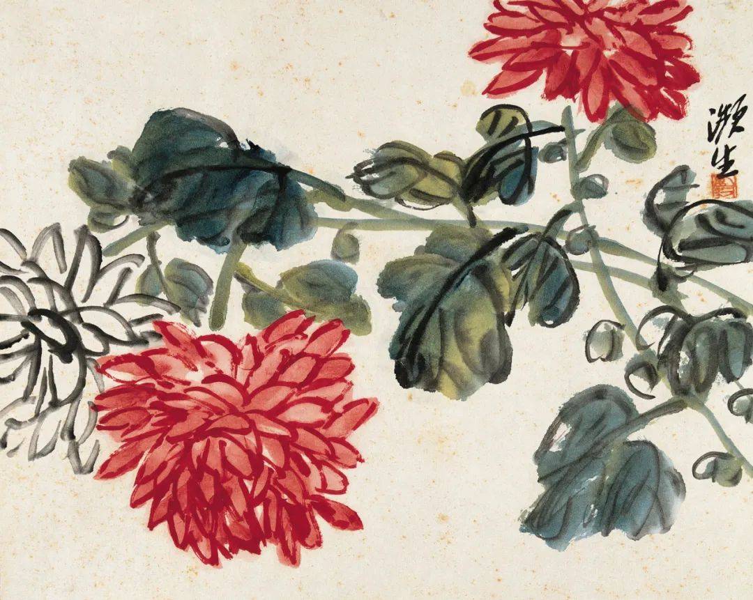 精品欣赏齐白石花卉册页