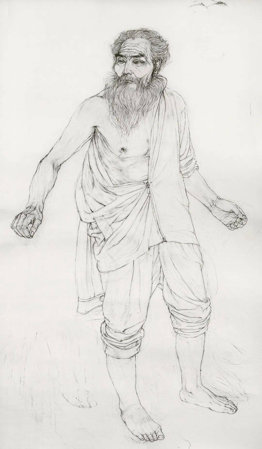 卞文学 老人(写生) 顾迎庆先生的这部教程有五点应予肯定: 在中西绘画