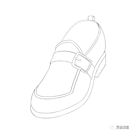 jk皮鞋画法图片