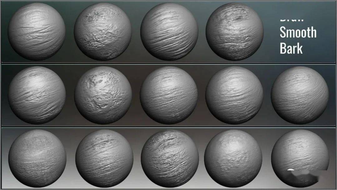 117组zbrush三维树木枝干雕刻建模笔刷50个alpha和8个树底