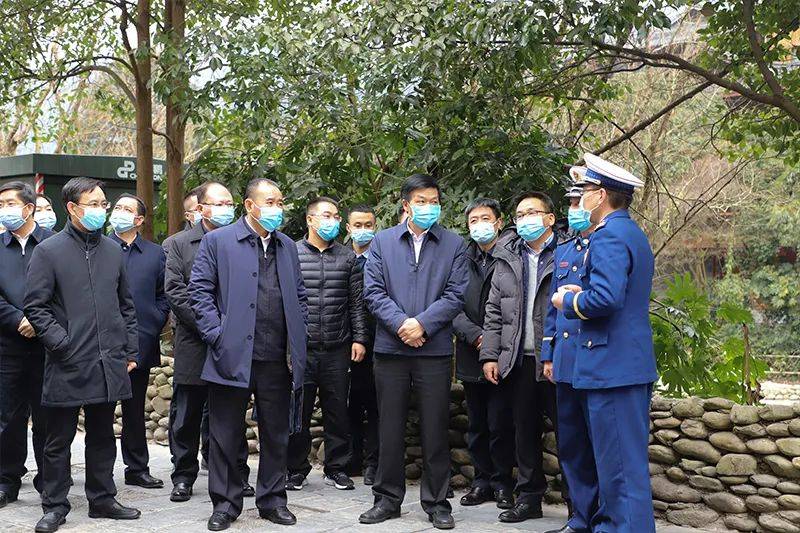 苗寨景区调研冬春季火灾防控工作,副省长王世杰,省政府副秘书长潘大福
