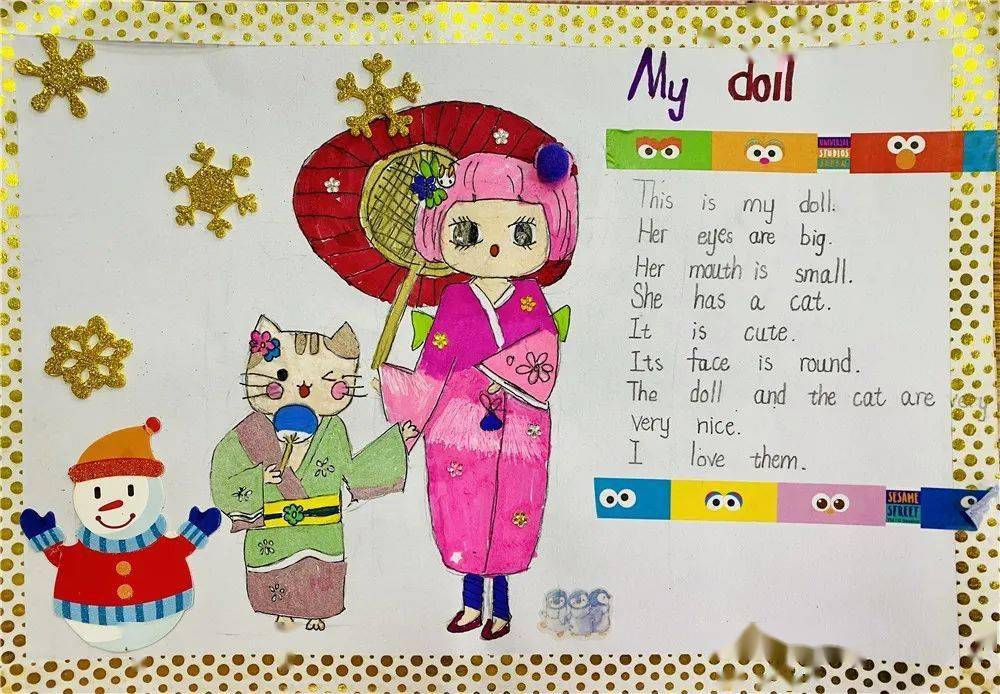 创意的"理想娃娃",你是否发现小小创意家们还给它们配上了英文介绍?