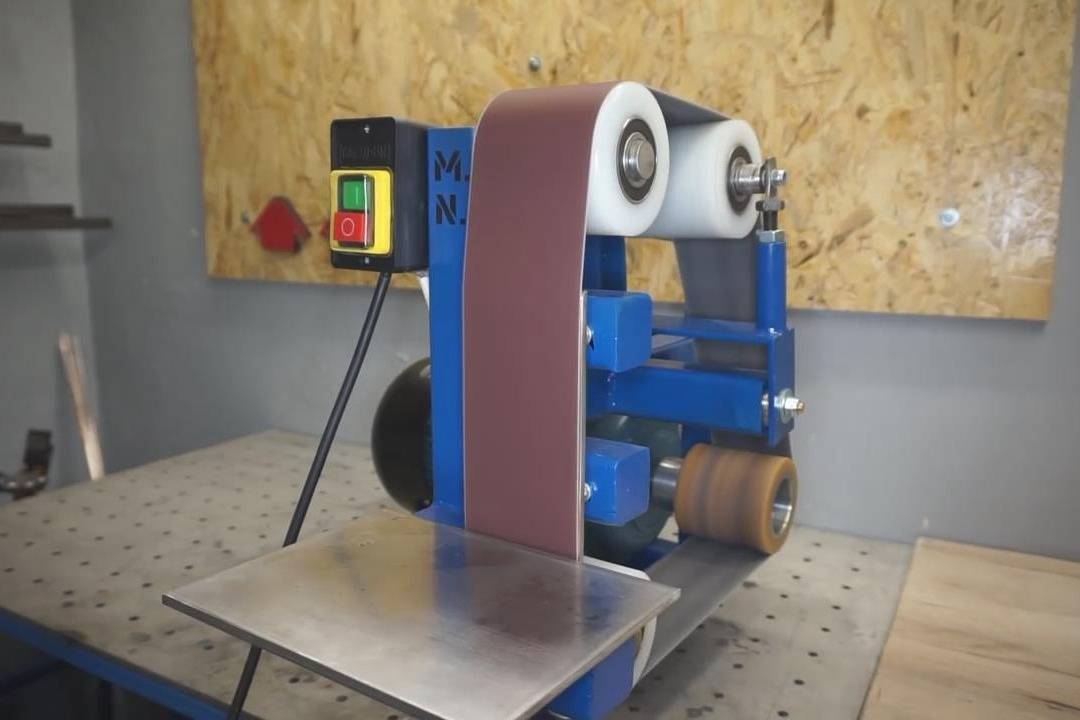 自制大功率砂带机设备操作简单好用比买的都好