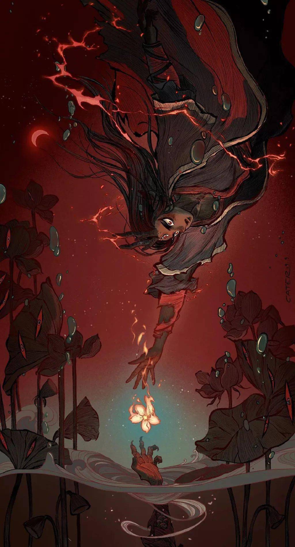 玄幻的古风插画,这画风爱了