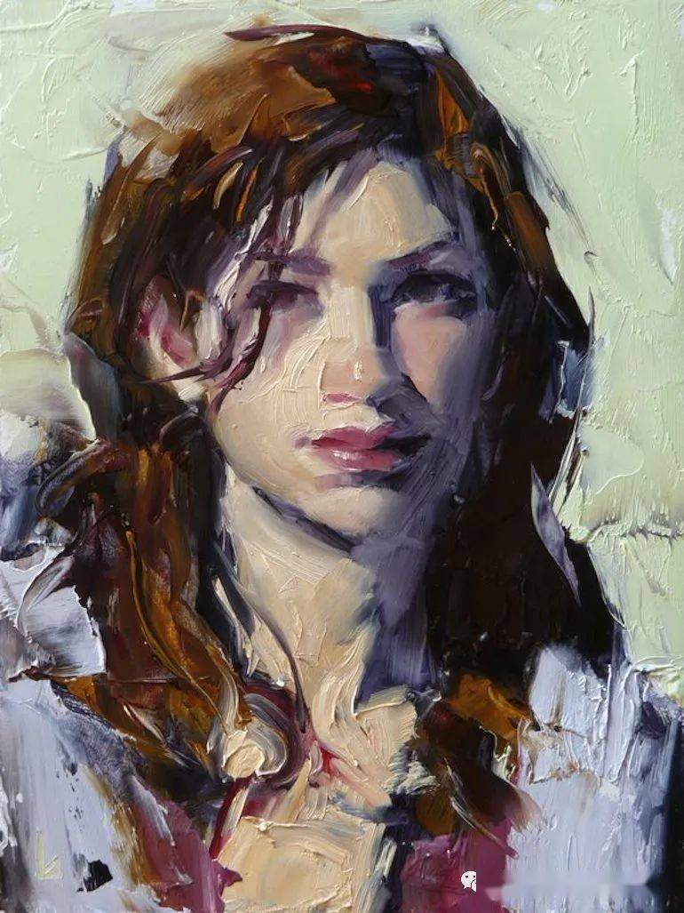 大众艺术网速记百面朋友圈肖像画作集锦美国现代现实主义肖像画家约翰