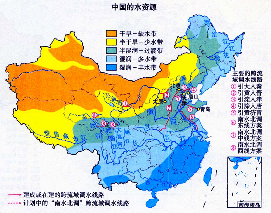 中国水资源分布统计图图片